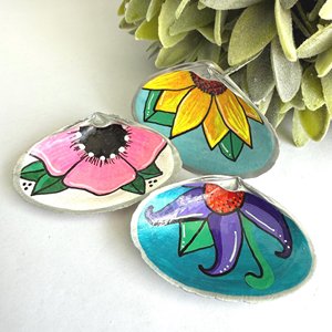 Artesanías de conchas marinas al mejor precio, pintadas a mano, conchas de mar y océano para decoración boho de playa. - Product Image 3