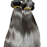Extensions de cheveux naturels vietnamiens Remy, super double drawn, lisses comme des baguettes, noirs naturels, 100g, tissage de cheveux fabriqué au Vietnam