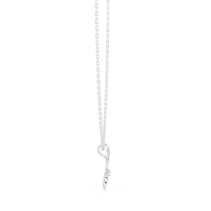 Collar de Diseño con Colgante de Diamantes Inspirado en la Naturaleza, Diseño de Hoja y Capullo - Product Image 2