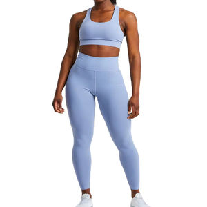 Conjunto de Yoga de Secado Rápido Personalizado a Precio de Mayoreo, Nuevo Diseño de Dos Piezas, Conjuntos de Yoga para Entrenamiento Físico - Product Image 1