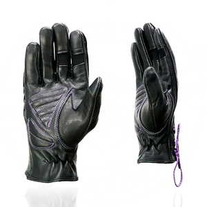 Gants de sport Samroz pour hommes en cuir véritable noir, tactiles, légers, pour l'extérieur - Product Image 2