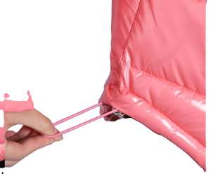 Parka acolchada rosa brillante, impermeable, ecológica, transpirable, con capucha, para mujer, para invierno, chaquetas acolchadas para hombre - Product Image 3