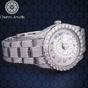 Montre de luxe Charm Jewells en acier inoxydable, boîtier de 40 mm, mouvement mécanique, cadran en verre lumineux, résistance à l'eau 10 bars, date automatique - Product Image 2