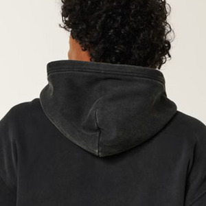 Sweat à capuche zippé surdimensionné personnalisé pour homme, style streetwear, délavé à l'acide, effet vieilli, imprimé en relief, délavé soleil - Product Image 5