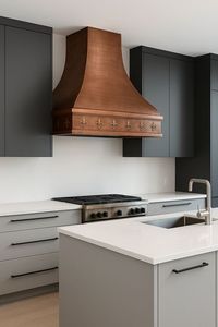Hotte de cuisine en cuivre fiable conçue pour les cuisines professionnelles, offrant une ventilation puissante et une décoration intérieure élégante - Product Image 3