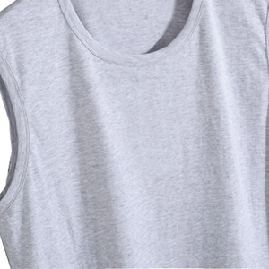 OCCENTIA IINTERNATIONAL <b>Men's</b> Fashion <b>Vest</b> Cotton Spandex Breathable Knitted Tight Tank Top Home Sleep Casual Boy Sexy - Product Image 5