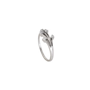 Anillo de Plata de Ley 925 con Diamantes y Flores Hecho a Mano - Joyería Elegante para Uso Diario para Mujeres y Niñas, Ideal para Bodas y Fiestas - Product Image 2