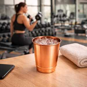100% Pure <b>Copper</b> Glass Tumbler | Handmade <b>Copper</b> Drinking <b>Cup</b> | Ayurvedic Water Vessel | Health Benefits <b>Copper</b> <b>Cup</b> | Rustic Kit - Product Image 3