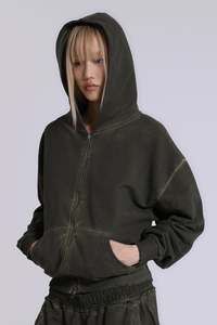 Conjunto Deportivo Premium Personalizado para Mujer, Sudadera y Pantalones Deportivos con Efecto Deslavado Vintage, Ropa Urbana de Fabricante - Product Image 4