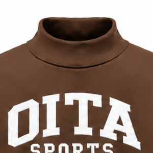 เสื้อสเวตเชิ้ตคอเต่าสีน้ำตาลทรงโอเวอร์ไซส์ ยูนิเซ็กส์ เนื้อผ้าหนา ทรงหลวม แขนยาว สกรีนลายได้ตามต้องการ สไตล์ลำลอง สตรีทแวร์ สำหรับฤดูหนาว - Product Image 3