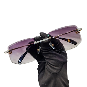 Testeur de diamant Moissanite VVS à succès, style Hip Hop personnalisé, serti de pierres, anti-reflet, lentille de couleur violette - Product Image 1