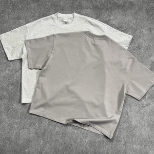 High Quality 100% Cotton 200gsm O-<b>Neck</b> Short Sleeve Oversized Boxy Fit Unisex Casual T-Shirt Pattern Anti-Pilling Breathable - Product Image 3