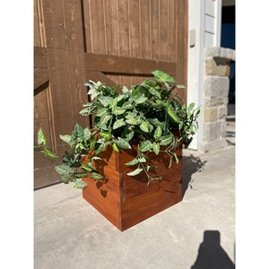 Handcrafted Teak Wood Minimalist <b>Rectangle</b> Tabletop <b>Planter</b> Wholesale | Aqudus Saleem - Product Image 4