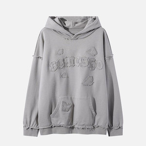 Hoodies décontractés d'hiver grande taille les plus vendus, patchwork, mélange polyester/coton, coupe ample, design personnalisable - Product Image 1