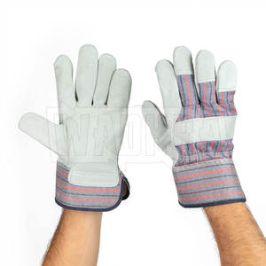 Gants de travail en cuir unisexes pour adultes, légers, antistatiques, anti-chaleur, taille XL, anti-coupures, gants de soudage - Product Image 5