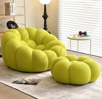 Canapé trois places moderne et minimaliste en velours, design créatif football, pour salon de luxe, fauteuil paresseux, canapé bulle