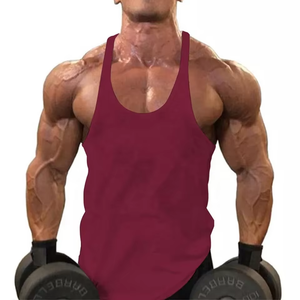 Camiseta sin mangas de algodón blanca para hombre, cuello redondo, informal, transpirable, de color sólido, para hacer ejercicio - Product Image 4
