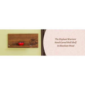 Estante de Pared de Madera de Sheesham Pintado a Mano - Decoración del Hogar Colorida al por Mayor - Product Image 3
