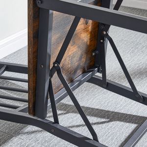 Sedia da Pranzo in Stile Moderno Retrò, Seduta in Metallo e Legno per Arredamento Sala da Pranzo, Sedia Pieghevole - Product Image 5