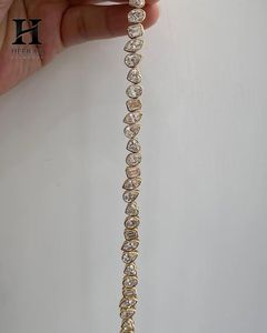 Luxury Mixed Shape Diamond Tennis Bracelet, Bezel <b>Set</b> Multi-Cut Lab Grown Diamond Bracelet in 18K Yellow <b>Gold</b> - Product Image 2