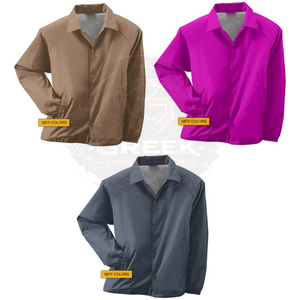 custom sorority and fraternity coach <b>jackets</b> Greek <b>jackets</b> embroidery logo line <b>jacket</b> windbreaker polyester <b>jackets</b> mesh lining - Product Image 6