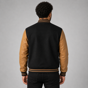 Latest Arrival Men Varsity Jacket Custom Logo Soft Comfortable Casual Baseball Bomber Streetwear Varsity Jacket Wholesale - Product Image 6
