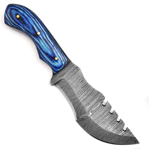 Couteau de chasse et de camping artisanal en acier Damas, couteau à lame fixe pour activités de plein air, couteau Tracker en gros - Product Image 5