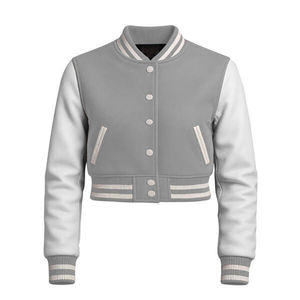 Chaqueta Varsity Corta para Mujer de la Mejor Calidad, con Mangas Regulares, Nuevo Diseño Transpirable para Adultos - Product Image 1