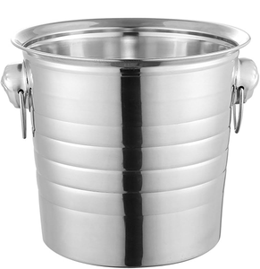 Seau à glace en acier inoxydable pour bouteille de vin, style de luxe, accessoires de bar, vente chaude, pour fêtes - Product Image 1