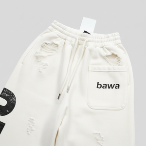 Pantalon de survêtement homme délavé à l'acide 100% coton, design personnalisé, jogger imprimé sérigraphié, streetwear vieilli, fournisseur de haute qualité - Product Image 3
