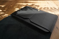 Usine en gros en cuir véritable noir housse de pochette pour ordinateur portable travail affaires, voyages, organisateur en cuir de qualité supérieure pochette pour ordinateur portable