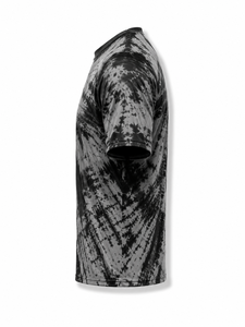 เสื้อยืดแขนสั้นผู้ชายลายไท-ได ทรงปกติ แห้งเร็ว ผ้าถัก คอโอ ลำลอง สีดำเทา ลายพิมพ์ โพลีเอสเตอร์ 100% - Product Image 4