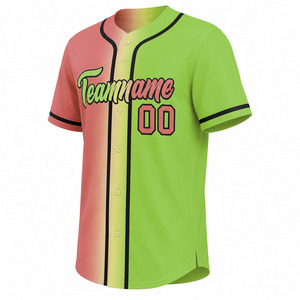Maillot de baseball pour homme 100% polyester, séchage rapide, respirant, col en V, avec nom d'équipe personnalisable et tenue d'entraînement, faible MOQ - Product Image 6