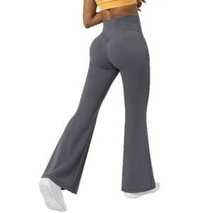 Pantalones de Yoga de Cintura Media para Mujer, Colores Personalizados, Tejido de Poliéster de Secado Rápido, Elásticos, para Gimnasio, Fitness y Ropa Deportiva - Product Image 2