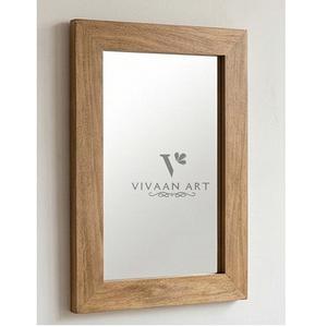 Miroir mural rond en bois Art Déco de luxe pour chambre à coucher, salon, salle de bain, décoration intérieure élégante et écologique - Product Image 3