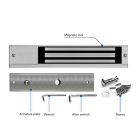 Serrure de porte magnétique intelligente de sécurité automatique à sécurité renforcée pour intérieur, 280 kg, pour porte battante simple, électromagnétique EM, 600 lbs