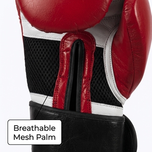 Guantes de Boxeo Profesionales, Guantes de Entrenamiento de Cuero con Cierre de Velcro, Equipo de Boxeo para Entrenamiento - Product Image 3