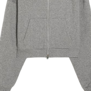 Sweat à capuche zippé gris chiné personnalisé pour homme, en molleton épais, coupe décontractée, fabricant OEM ODM - Product Image 6