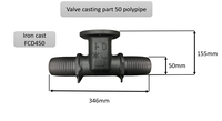 Durable en utilisant l'eau vanne coulée de fonte ductile GJS- 400-10 mousse perdue pièces OEM service accepter