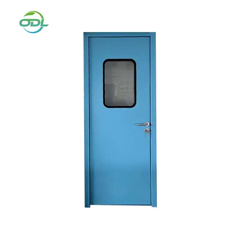 Food grade GMP standard medical stainless steel swing entry access pharma cleanroom hygiene doors