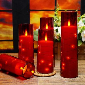 Candele LED Senza Fiamma per Atmosfera Romantica, Set da 5 Pezzi con Timer, Candele LED Tremolanti in Acrilico per un'Atmosfera Accogliente - Product Image 3