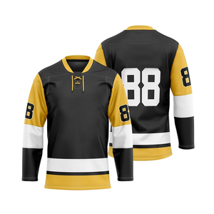 เสื้อฮอกกี้น้ำแข็งปักลายทวิลล์แบบกำหนดเอง OEM ปี 2026 พร้อมลายพิมพ์แบบซับลิเมชั่น จัดส่งรวดเร็ว ปรับแต่งได้สำหรับทีม - Product Image 1