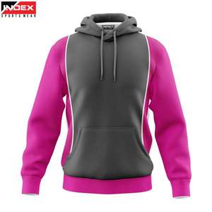 เสื้อฮู้ดผู้หญิง INDEX SPORTSWEAR สีชมพู-เทา แขนยาว สวมใส่สบายๆ สำหรับฤดูใบไม้ร่วง เนื้อผ้าถักระบายอากาศได้ดี - Product Image 1