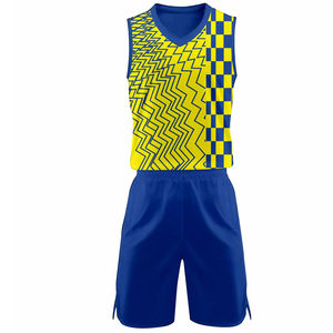 Uniformes de Baloncesto Sublimados, Transpirables, que Absorben la Humedad, con Protección UV, Tallas Grandes, Lavados, Reversibles, sin Mangas, Servicio OEM - Product Image 3