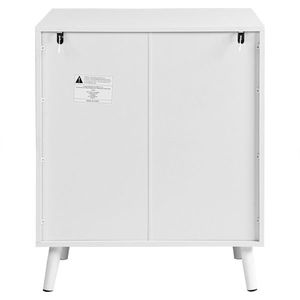 Zapatero de Dos Puertas con Tira LED USB, 24 Botones Ajustables, Lámina de Policarbonato, Cuatro Niveles Internos, Personalizable - Product Image 4