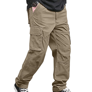 Pantalon cargo droit pour homme, pantalon utilitaire multi-poches personnalisé, coton éponge, décontracté, extérieur, séchage rapide, vente en gros OEM ODM - Product Image 6