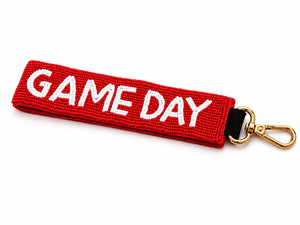 Llavero Deportivo Ligero con Cuentas Rojas y Blancas, Clip Dorado, Ajustable, Personalizado con Nombre del Equipo, Accesorio de Moda Fácil de Usar - Product Image 4