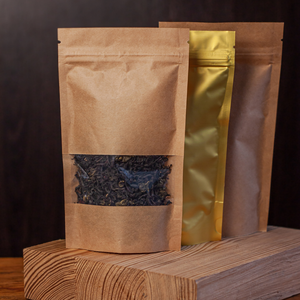 Sac en papier kraft LQ & APN avec fermeture à glissière, fond plat, pochette recyclable pour l'emballage alimentaire et les boissons, personnalisable - Product Image 6