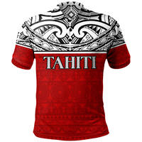 T-shirt homme Tahiti à manches longues, col rond, coupe classique, personnalisable, tricoté, séchage rapide, respirant, en Spandex/Polyester, style polynésien uni