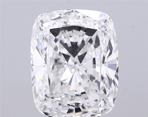 Diamant blanc lâche Majestic de 5 carats, couleur D, pureté VVS2, taille coussin, avec symétrie de forme oreiller de qualité supérieure et éclat glacé exceptionnel - Product Image 1